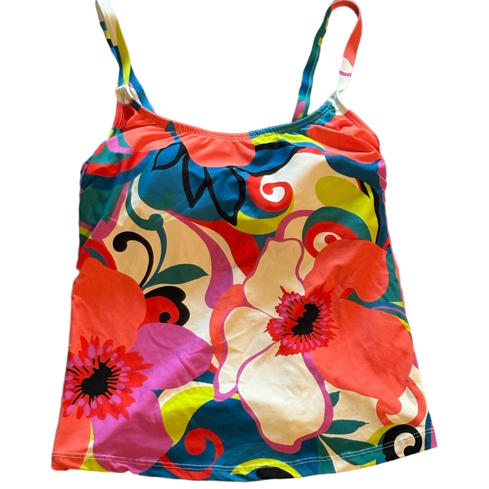 NWT Mynah Aruba Sky Tankini Top XS Floral Colorful
